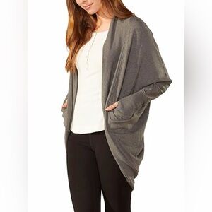 UpWest Women's Unwind Cocoon Cardigan Sz Small Dark Gray